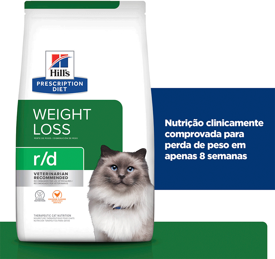 Ração Hills Feline Prescription Diet R/D Perda de Peso 1,81Kg - 1,81Kg