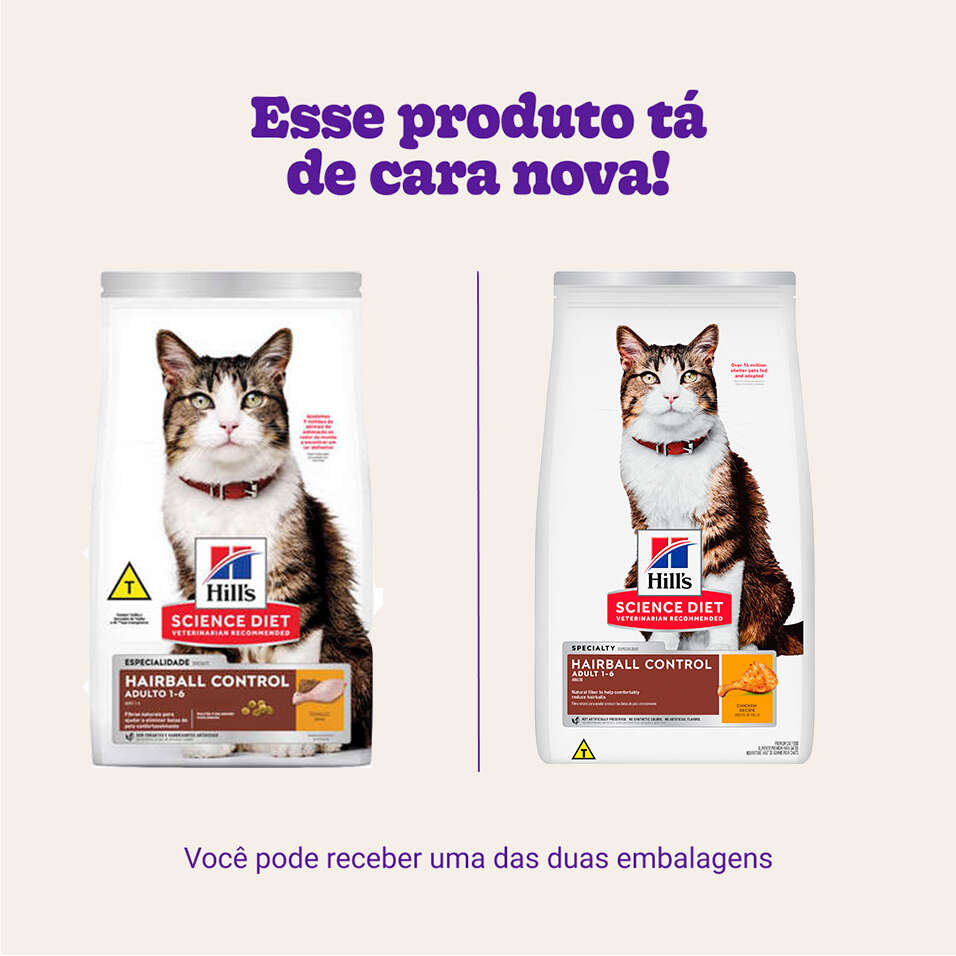 Ração Seca Hill's Science Diet Controle Bolas de Pelo para Gatos Adultos - 3,17Kg