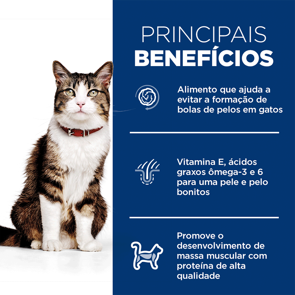 Ração Seca Hill's Science Diet Controle Bolas de Pelo para Gatos Adultos - 3,17Kg