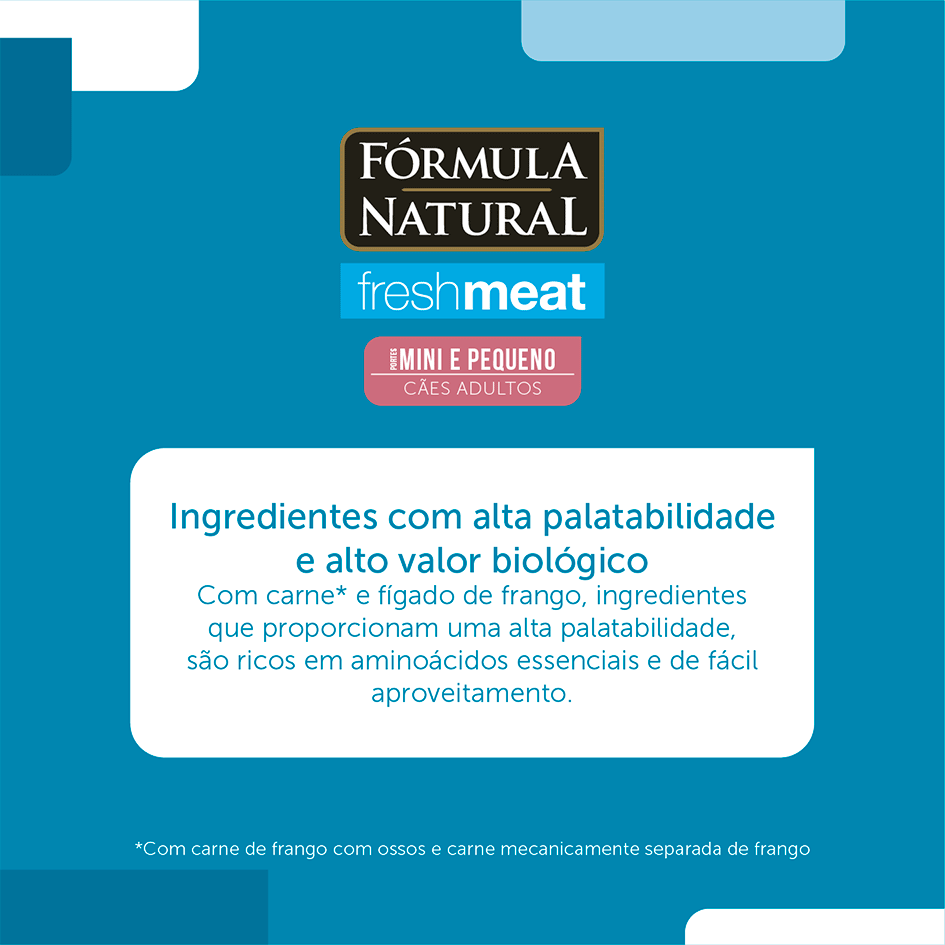 Ração Seca Fórmula Natural Fresh Meat Cães Adultos Raças Mini e Pequena - 2,5Kg