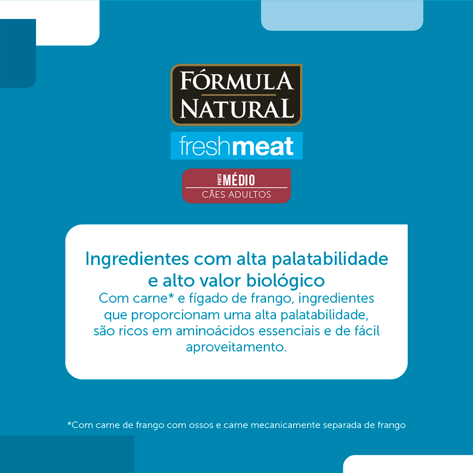 Ração Seca Fórmula Natural Fresh Meat Cães Adultos Raças Médias - 12Kg
