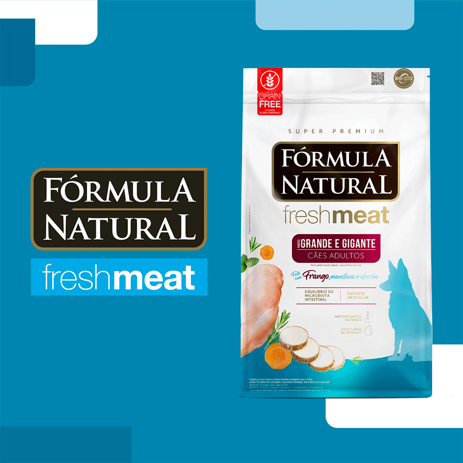 Ração Seca Fórmula Natural Fresh Meat Cães Adultos Raças Grandes e Gigantes - 12Kg