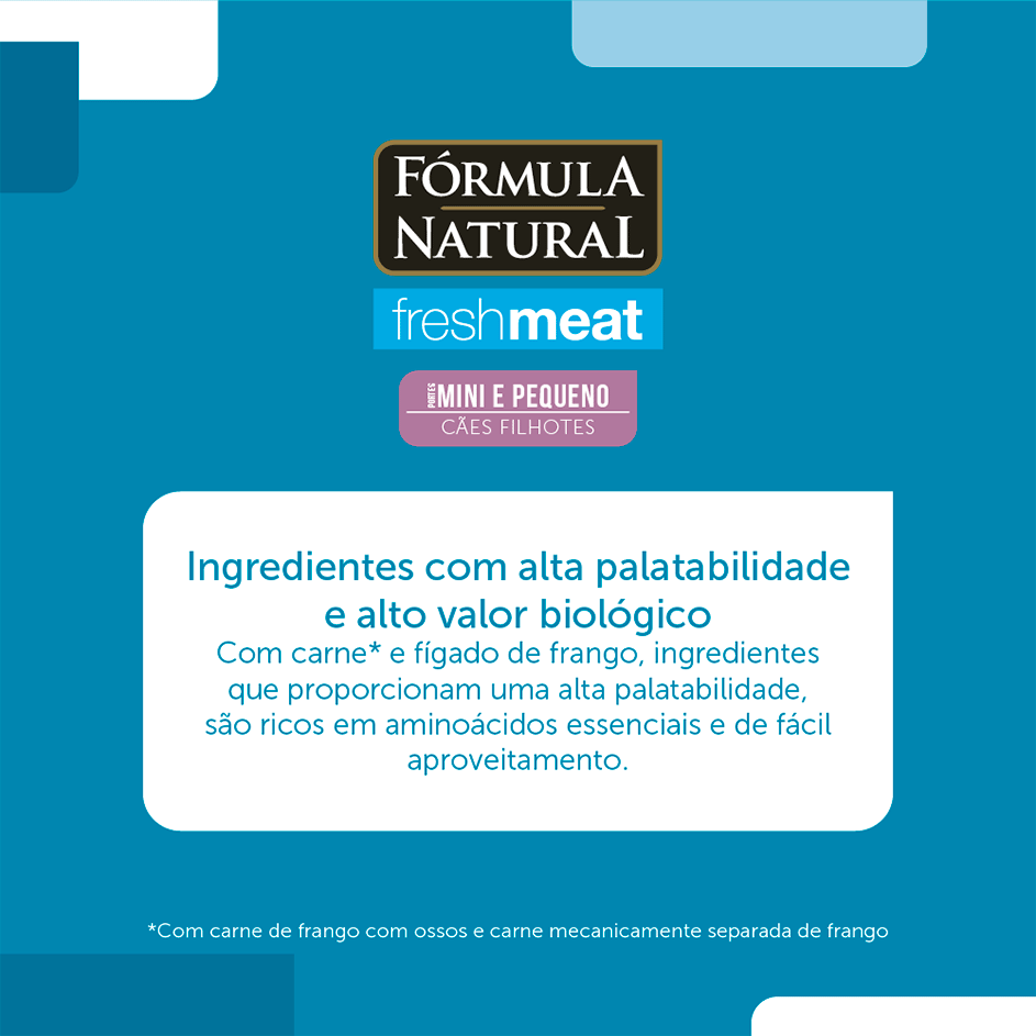 Ração Seca Fórmula Natural Fresh Meat Cães Filhotes Raças Mini e Pequena - 2,5Kg