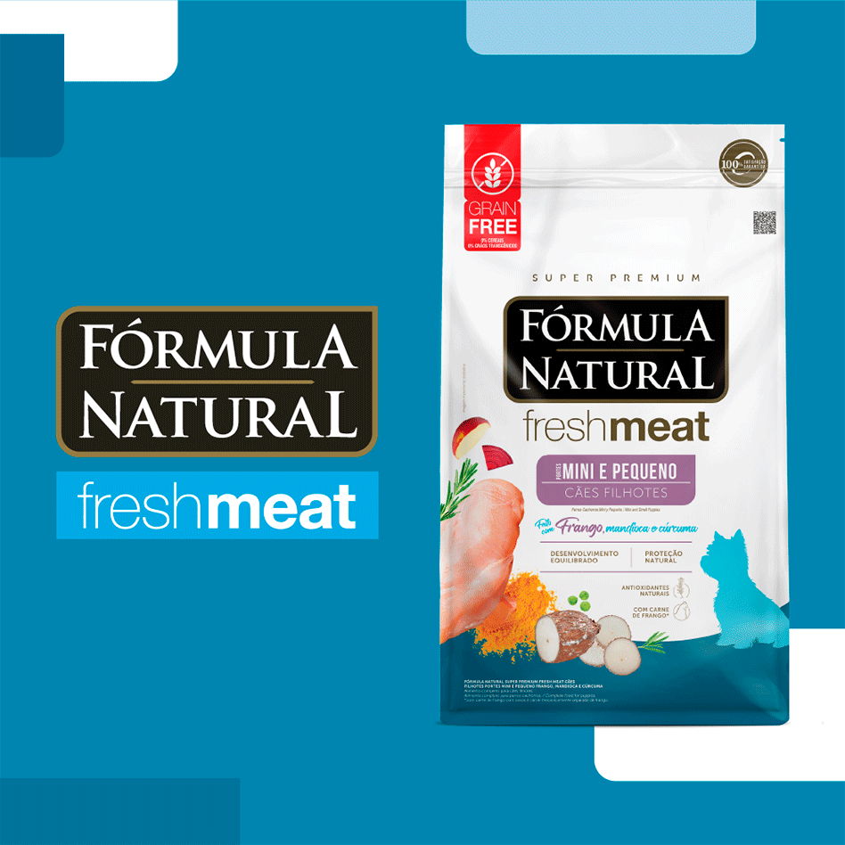 Ração Seca Fórmula Natural Fresh Meat Cães Filhotes Raças Mini e Pequena - 2,5Kg