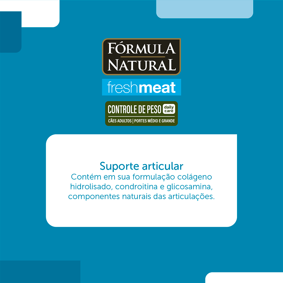 Ração Seca Fórmula Natural Fresh Meat Cães Light Raças Médias e Grandes - 12Kg