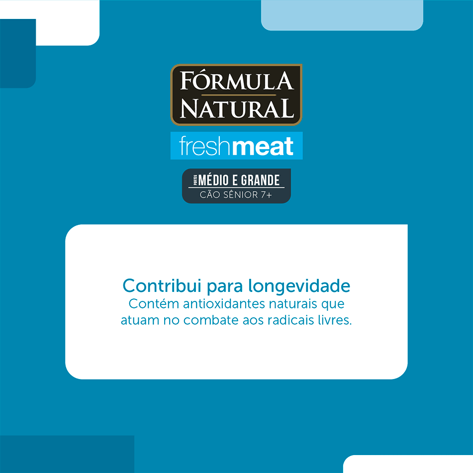 Ração Seca Fórmula Natural Fresh Meat Cães Sênior Raças Médias e Grandes - 12Kg