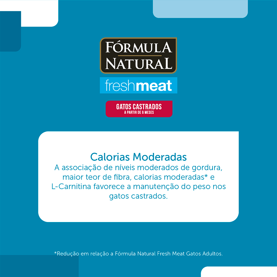 Ração Seca Fórmula Natural Fresh Meat Carne para Gatos Castrados - 1Kg