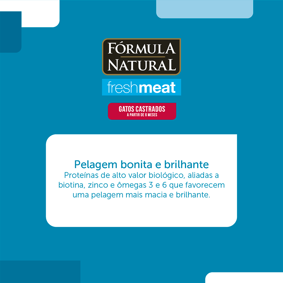 Ração Seca Fórmula Natural Fresh Meat Carne para Gatos Castrados - 1Kg