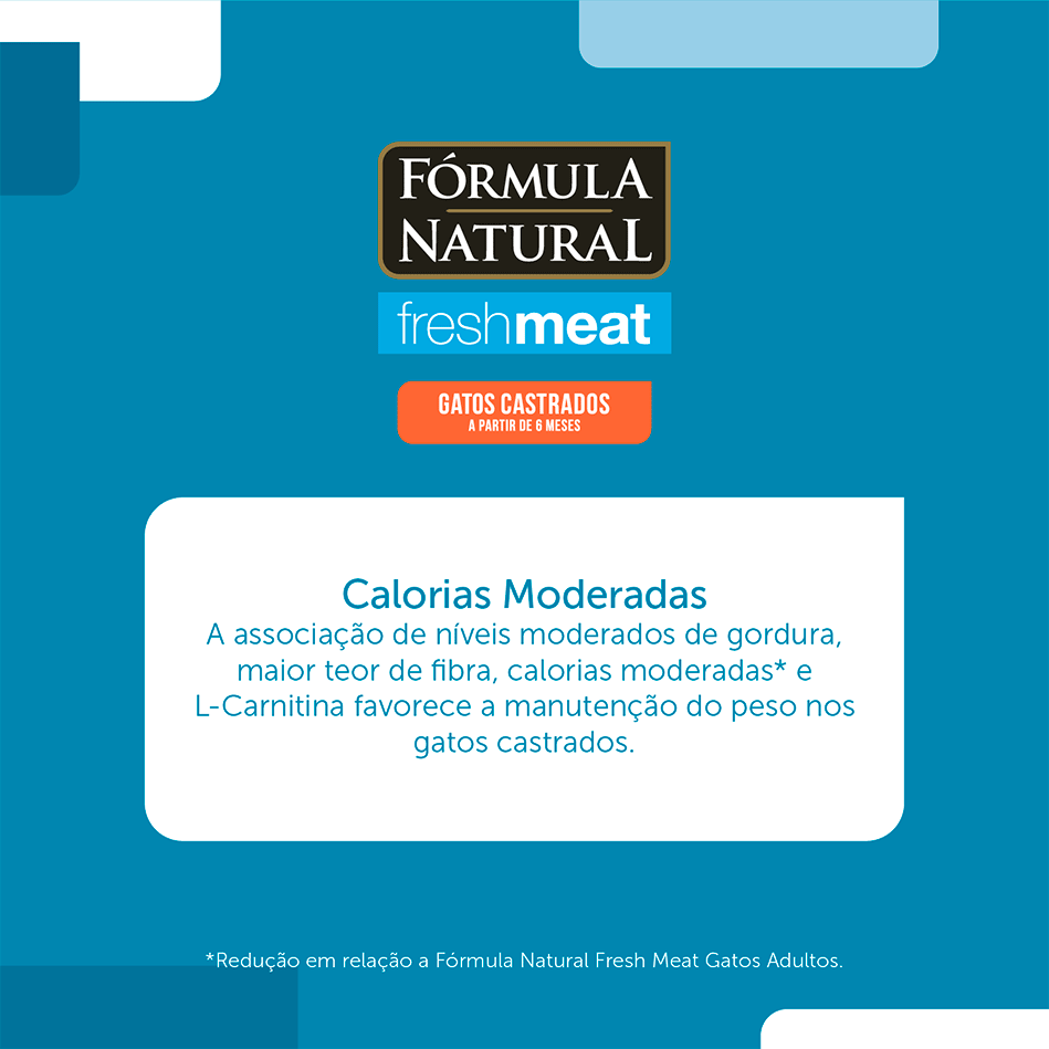 Ração Seca Fórmula Natural Fresh Meat Salmão para Gatos Castrados - 1Kg