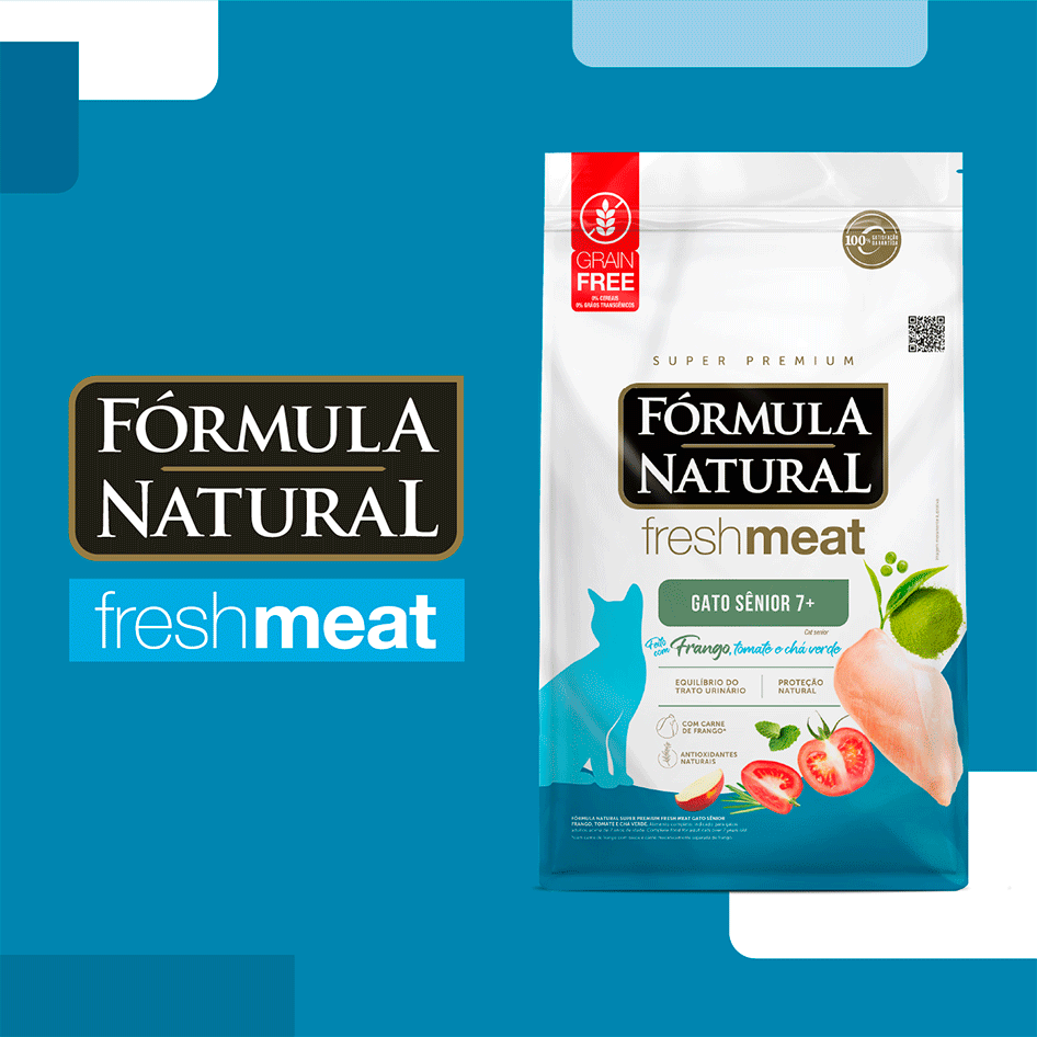 Ração Seca Fórmula Natural Fresh Meat Gatos Sênior - 1Kg