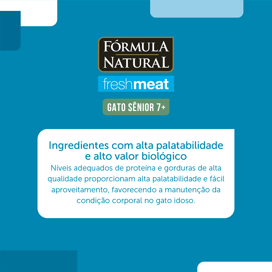 Ração Seca Fórmula Natural Fresh Meat Gatos Sênior - 1Kg
