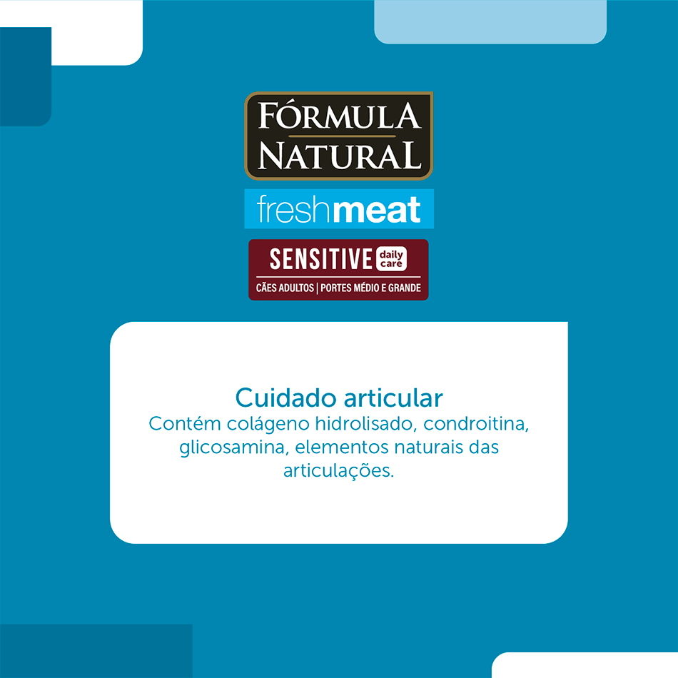 Ração Seca Fórmula Natural Fresh Meat Sensitive Cães Adultos Portes Médio e Grande - 12 KG