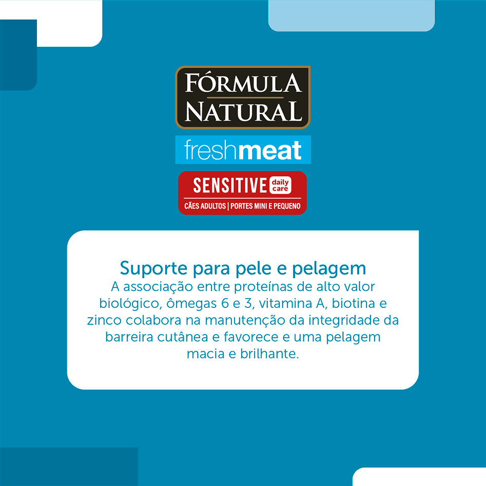 Ração Seca Fórmula Natural Fresh Meat Sensitive Cães Adultos Portes Mini e Pequeno - 2,5Kg
