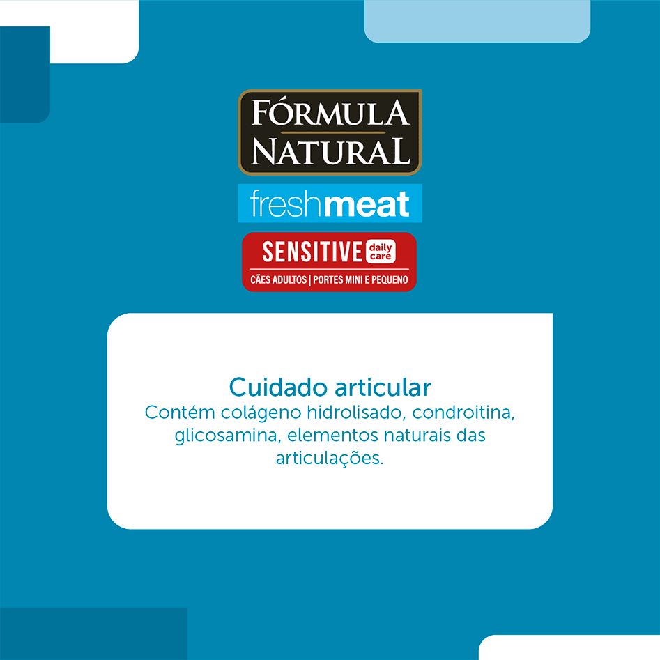Ração Seca Fórmula Natural Fresh Meat Sensitive Cães Adultos Portes Mini e Pequeno - 2,5Kg