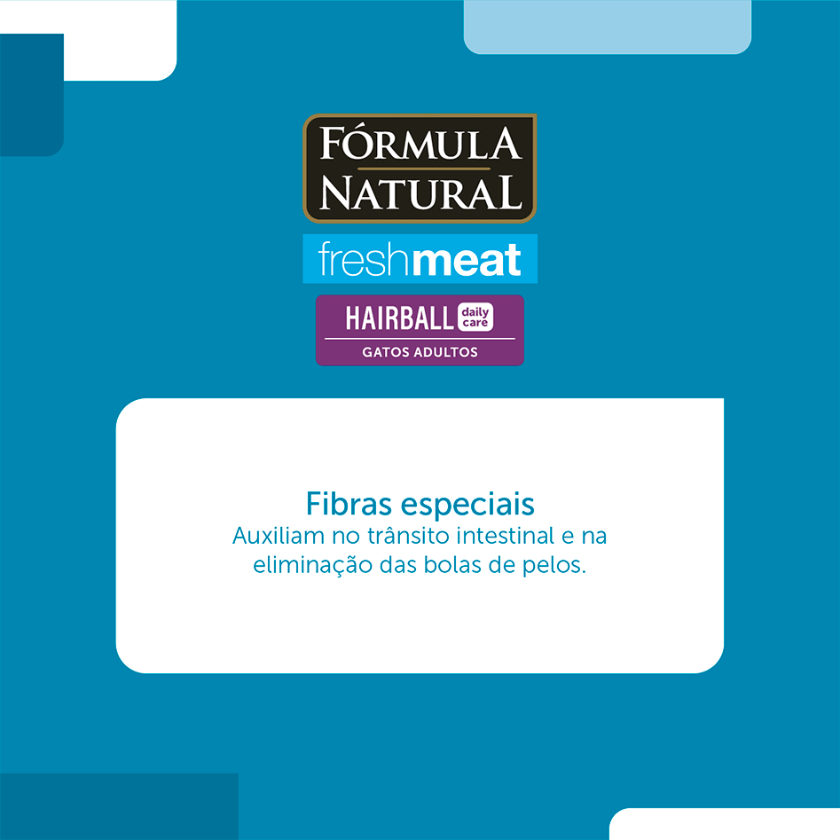 Ração Seca Fórmula Natural Hairball para Gatos Adultos Sabor Salmão com Cenoura - 7Kg