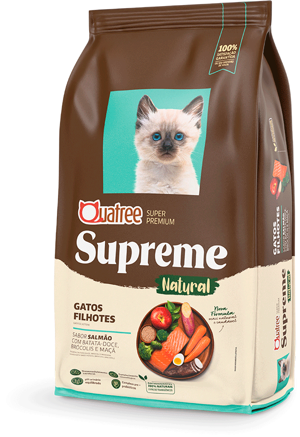 Ração Seca Quatree Supreme Salmão e Arroz Gatos Filhotes - 10,1Kg