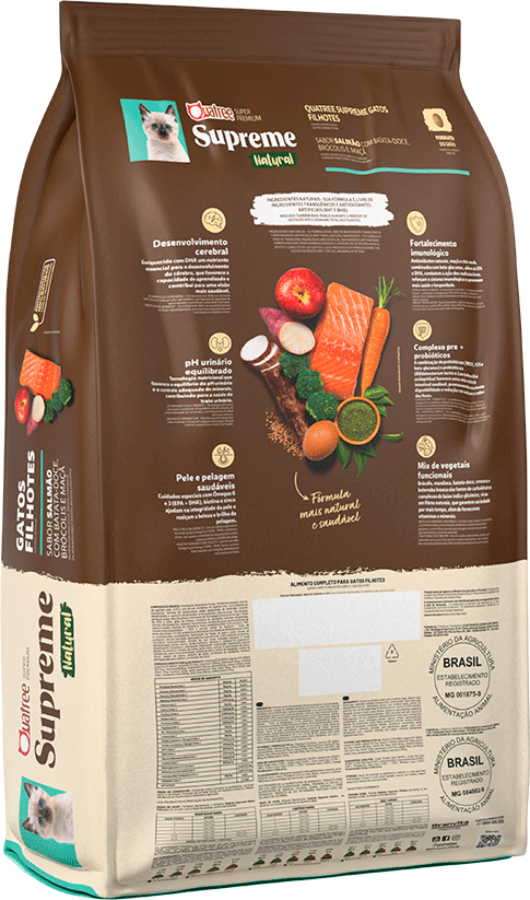 Ração Seca Quatree Supreme Salmão e Arroz Gatos Filhotes - 10,1Kg