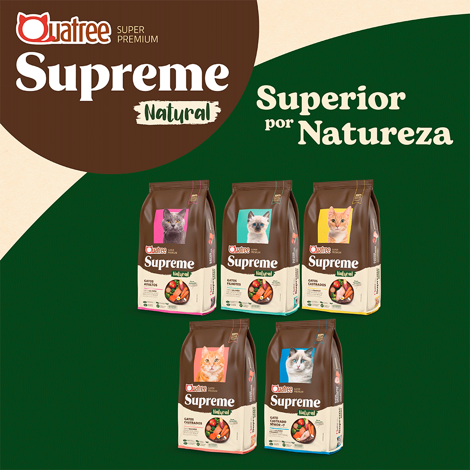 Ração Seca Quatree Supreme Salmão e Arroz Gatos Filhotes - 10,1Kg