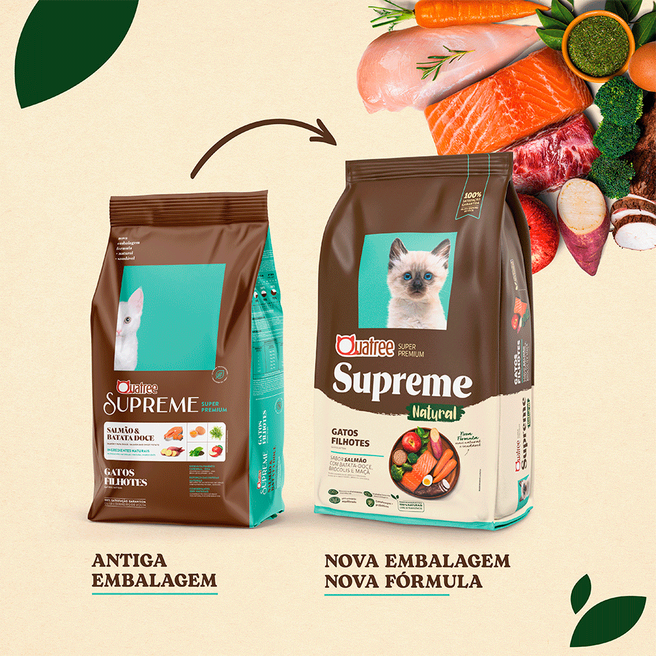 Ração Seca Quatree Supreme Salmão e Arroz Gatos Filhotes - 10,1Kg