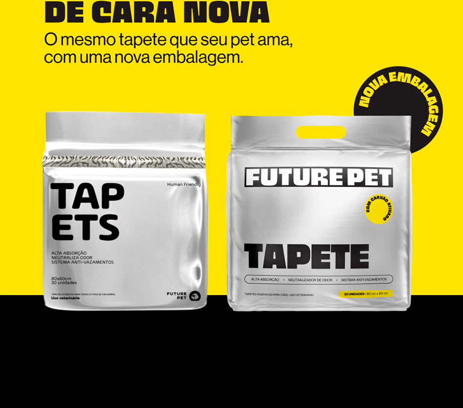 Tapete Higiênico Future Pet Carvão Ativado para Cães - 30 Unidades