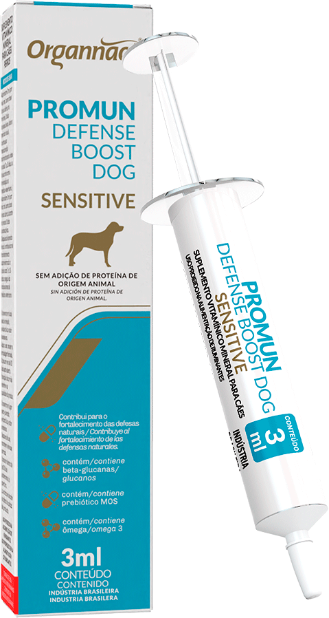 Suplemento Vitamínico Organnact Promun Defense Boost Dog Sensitive para Cães - 3 mL