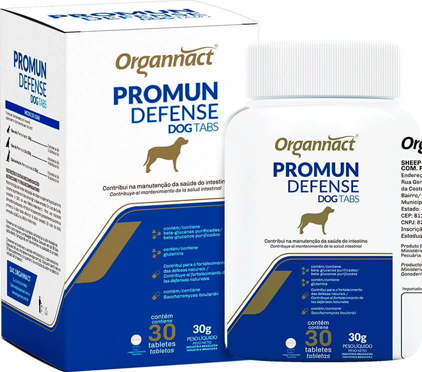 Suplemento Vitamínico Organnact Promun Defense Dog Tabs para Cães - 30 Comprimidos