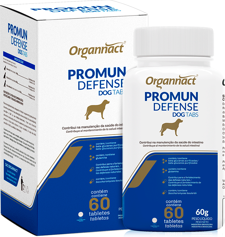 Suplemento Vitamínico Organnact Promun Defense Dog Tabs para Cães - 60 Comprimidos
