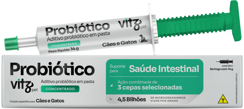 Suplemento Probiótico Vitz Pet Pasta para Cães e Gatos - 14g