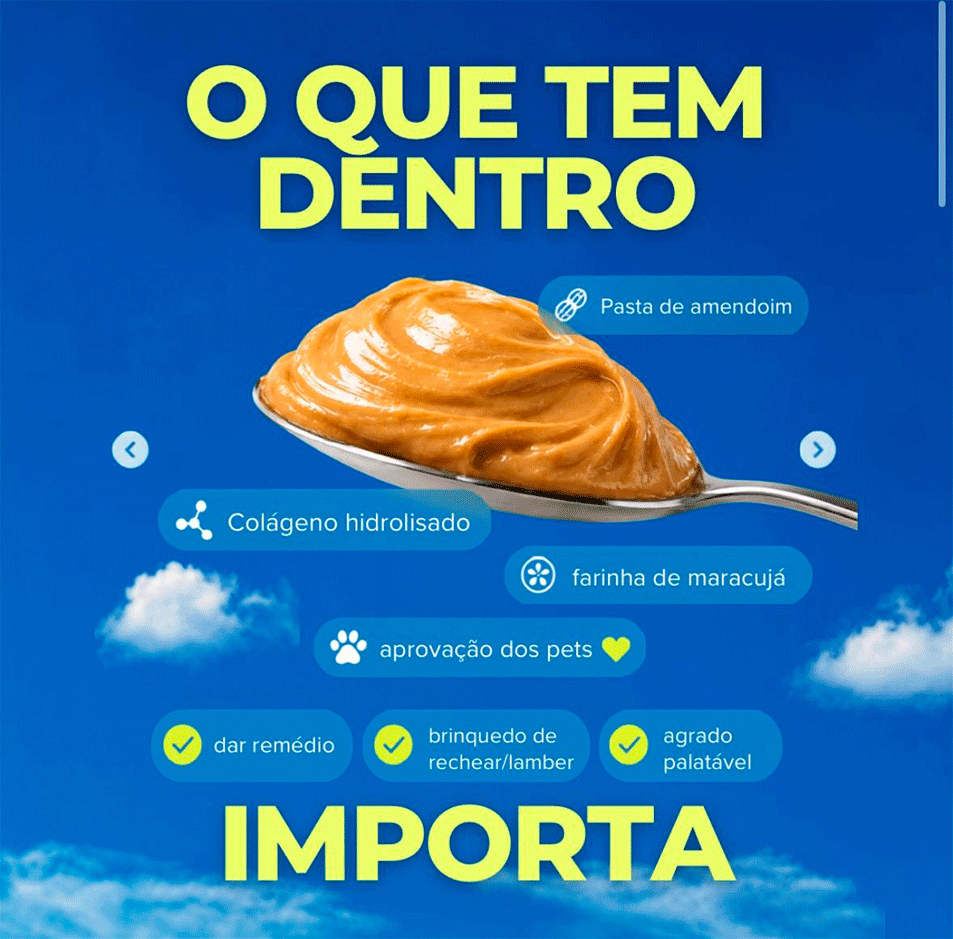 Petisco Petí Dog Ossos e Juntas para Cães Sabor Pasta de Amendoin - 300 g