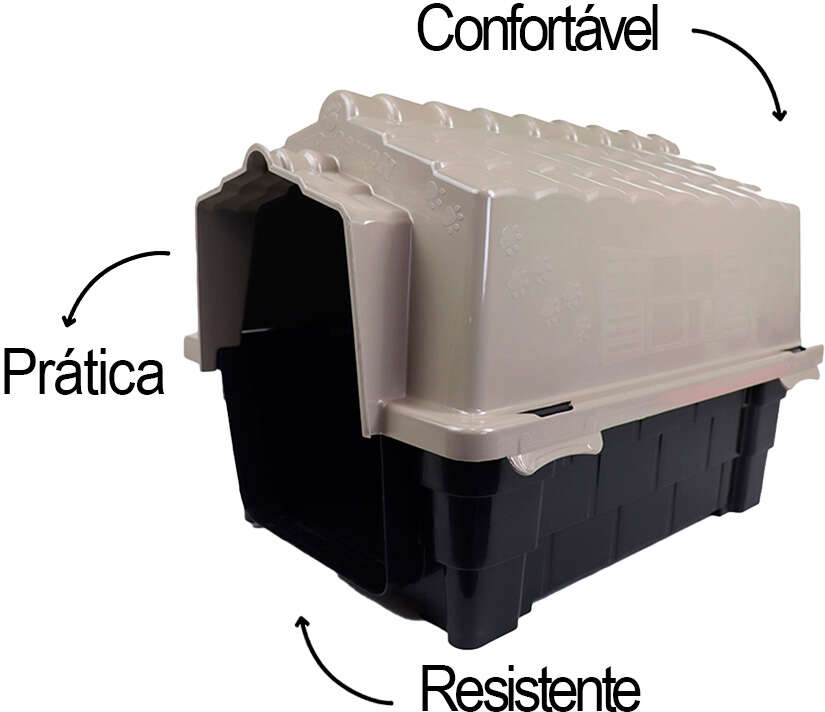 Casinha Pet Injet Dog House Evo para Cães Nude - Tam. 02