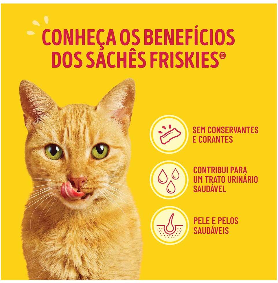 Ração Úmida Friskies Mix de Carnes para Gatos Adultos - 80 g