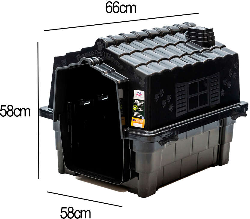 Casinha Pet Injet Dog House Evo para Cães Preto - Tam. 05
