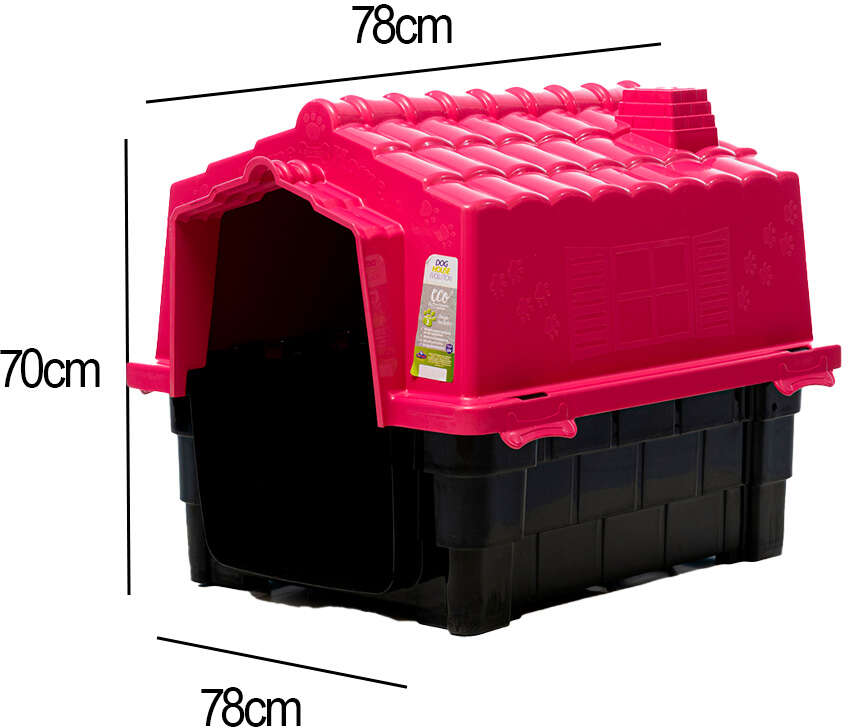 Casinha Pet Injet Dog House Evo para Cães Rosa - Tam. 06