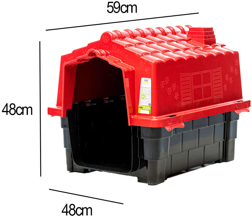 Casinha Pet Injet Dog House Evo para Cães Vermelho - Tam. 04