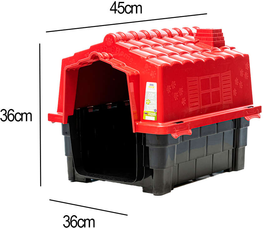 Casinha Pet Injet Dog House Evo para Cães Vermelho - Tam. 02