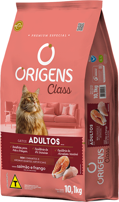 Ração Seca Origens Class Salmão e Frango para Gatos Adultos - 10,1Kg