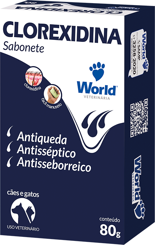 Sabonete World Veterinária Dug's Clorexidina Cães & Gatos - 80 g