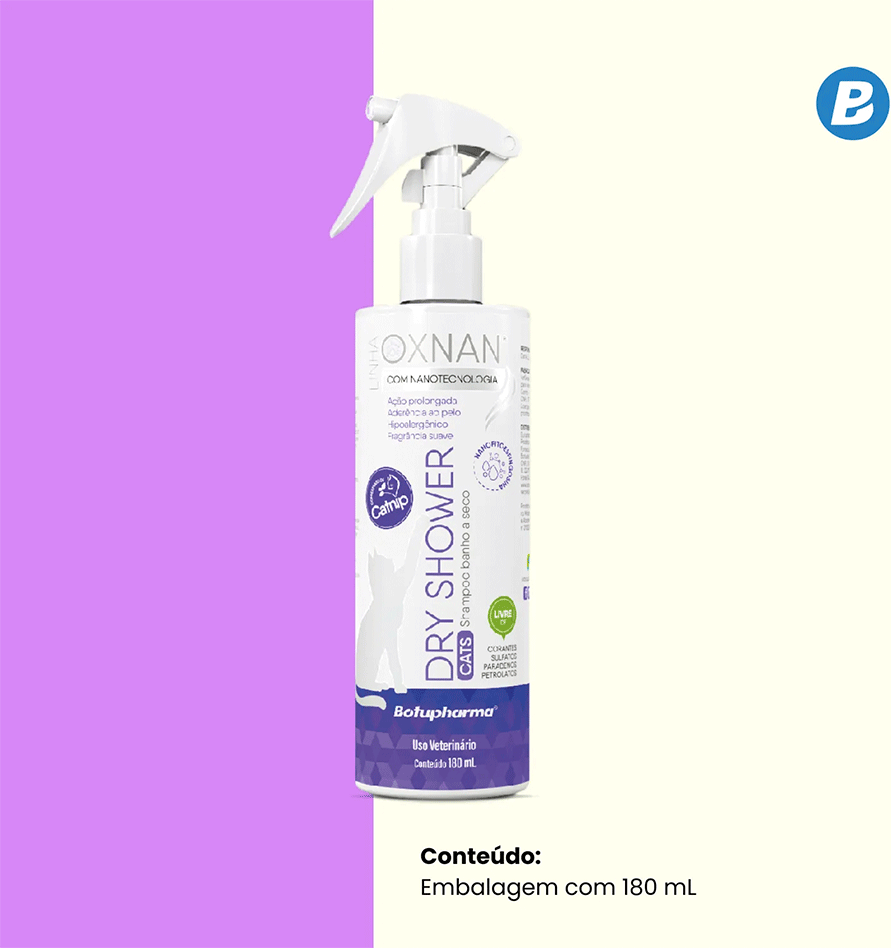 Shampoo Botupharma Pet Oxnan Dry Shower Cat - 180 mL
