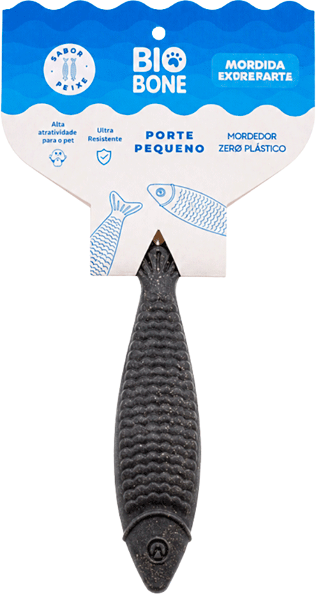 Brinquedo Mordedor Biobone Peixe Mordida Extra Forte para Cães - Tam. Único