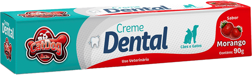 Creme Dental CatDog & Cia Caixinha Morango - 90 g