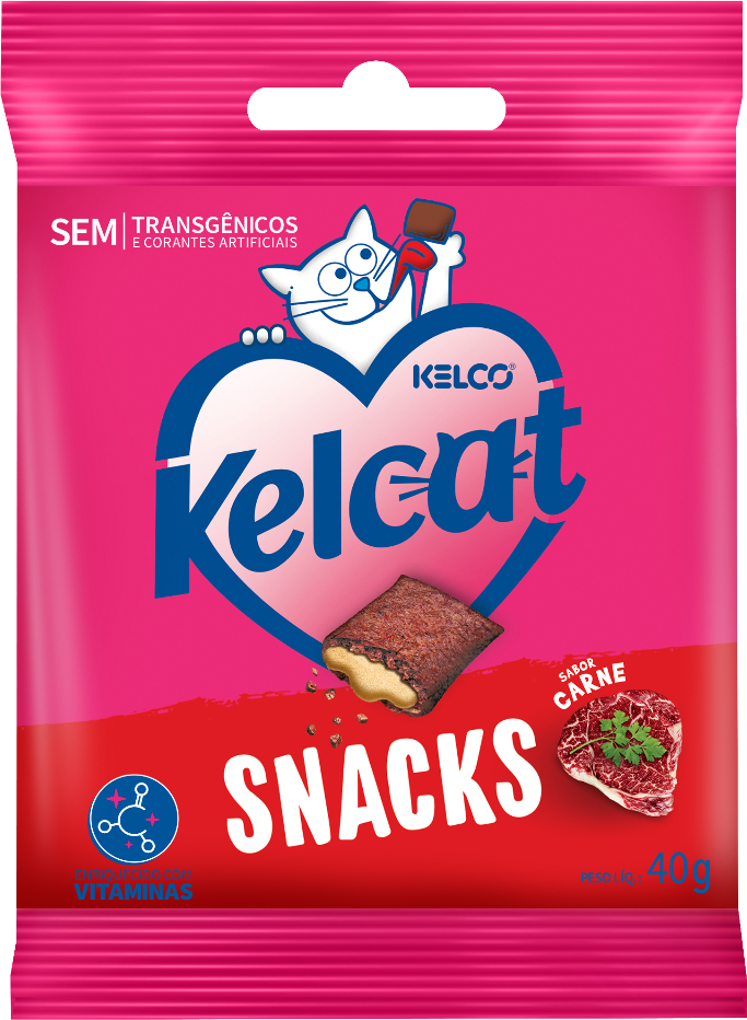 Petisco Kelcat para Gatos Sabor Carne - 40 g