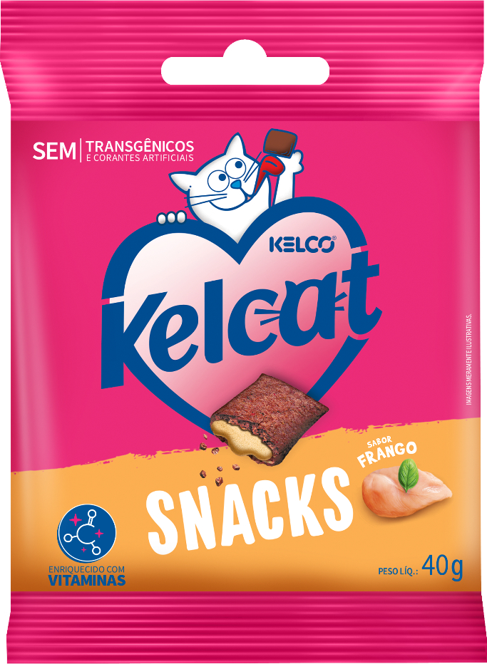 Petisco Kelcat para Gatos Sabor Frango - 40 g