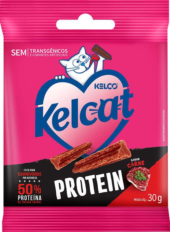 Petisco Kelcat Stick Protein para Gatos Sabor Carne - 30 g