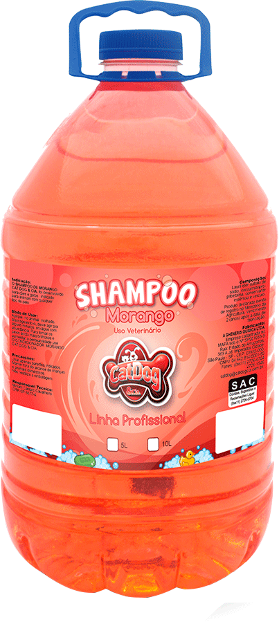 Shampoo Morango CatDog & Cia Linha Profissional para Cães e Gatos - 5 Litros