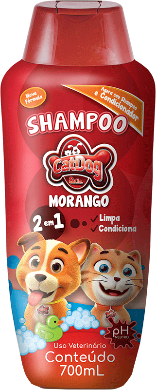 Shampoo Morango CatDog & Cia para Cães e Gatos - 700 mL