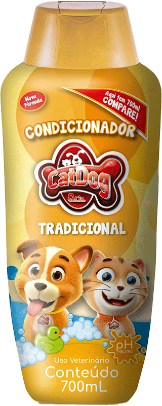 Condicionador CatDog & Cia Tradicional para Cães e Gatos - 700 mL