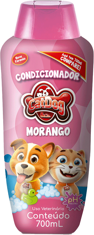 Creme Condicionador CatDog & Cia Morango para Cães e Gatos - 700 mL