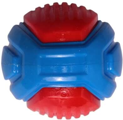 Brinquedo Kroco Bolinha Vermelha e Azul para Cães - Tam. Único
