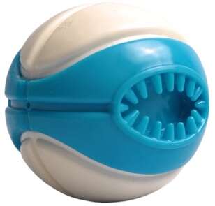 Brinquedo Kroco Bolinha para Petisco Azul e Branco para Cães - Tam. Único