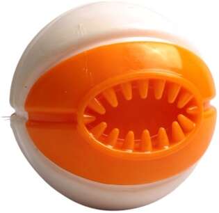 Brinquedo Kroco Bolinha para Petisco Laranja e Branco para Cães - Tam. Único